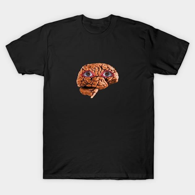 Brain with Eyes T-Shirt by Panggahs